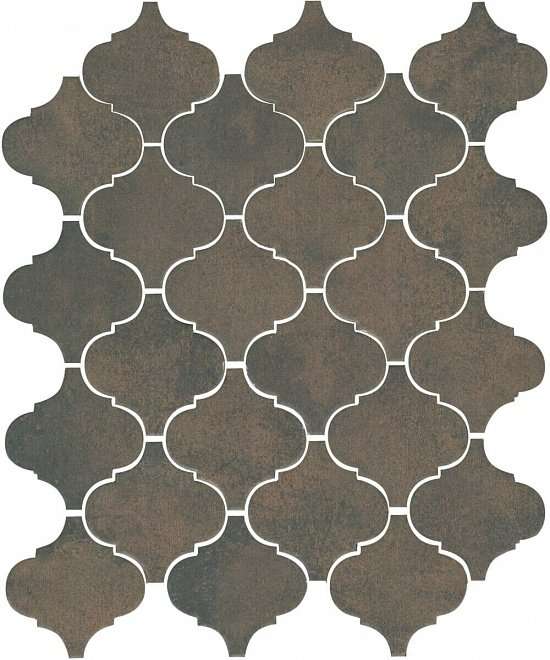 Керамическая плитка Kerama Marazzi Арабески Котто Коричневый 65004, цвет коричневый, поверхность матовая, арабеска, 260x300