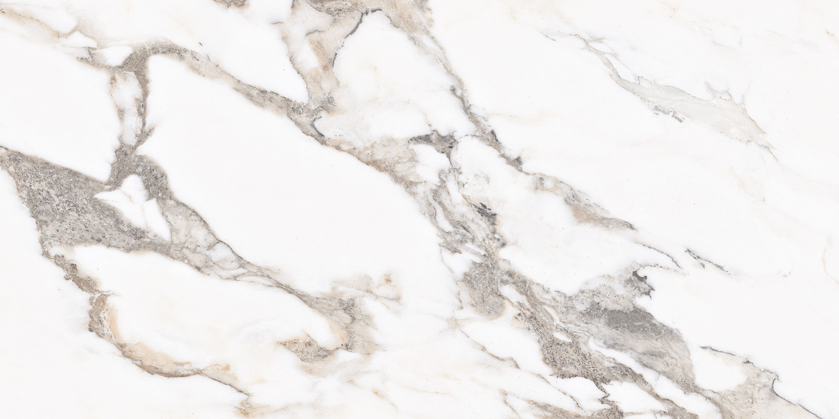 Керамогранит Varmora Fisto Carrara Rocker, цвет белый серый, поверхность структурированная, прямоугольник, 600x1200