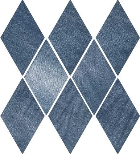 Керамическая плитка Wow Denim Diamond Indigo 117408, цвет синий, поверхность матовая, ромб, 139x239