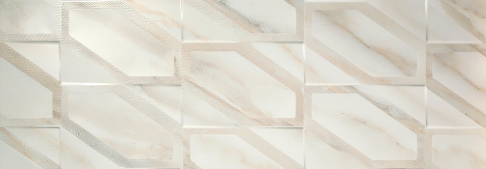 Керамическая плитка Fanal Calacatta Hexa Matt, цвет бежевый, поверхность матовая, прямоугольник, 316x900