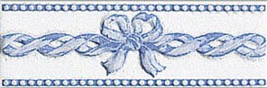 Бордюры Brennero Fiocco Bleu Alto List., цвет голубой, поверхность глянцевая, прямоугольник, 65x200