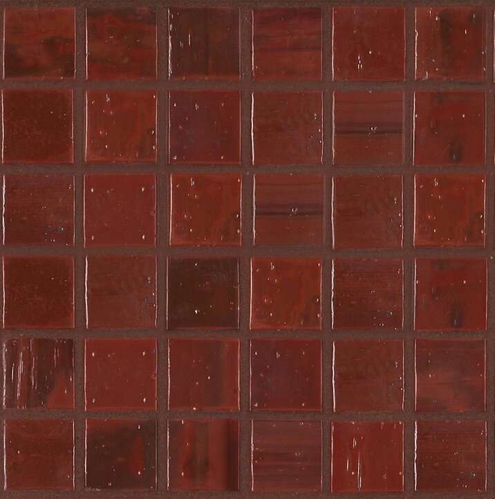 Мозаика Bisazza SM-74 на сетке, цвет бордовый, поверхность глянцевая, квадрат, 322x322