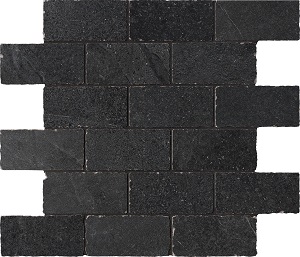 Мозаика Impronta Shale Dark Muretto A Spacco SL05MS, цвет чёрный, поверхность матовая, квадрат, 300x300