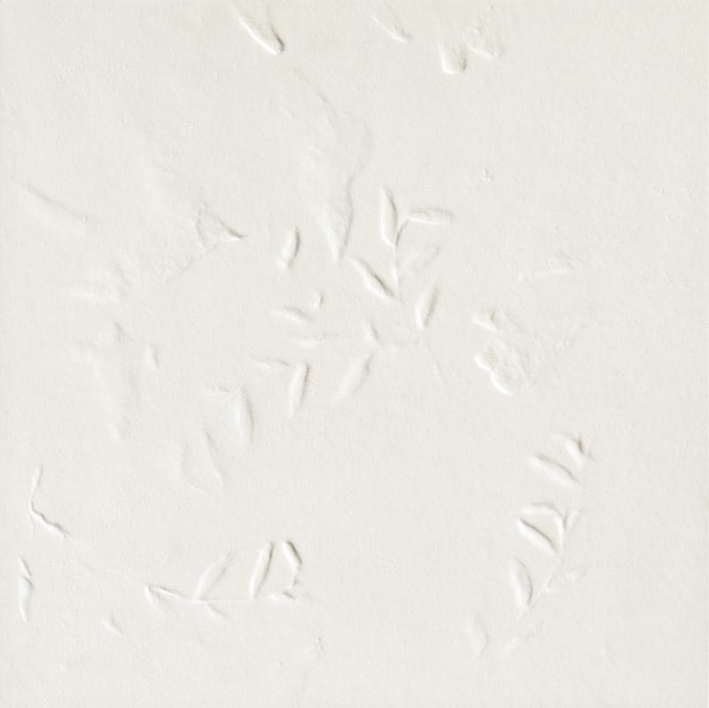 Керамогранит Mutina Chymia Impronta White Gac04, цвет белый, поверхность матовая, рельефная, квадрат, 300x300