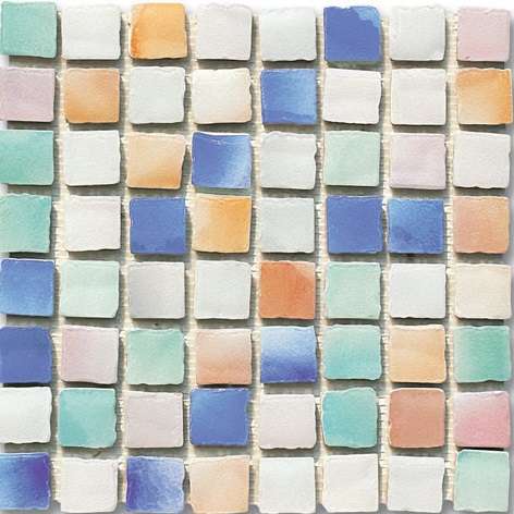Мозаика Ker-av Frammenti&Riflessi Iride su Rete (3,75X3,75) KER-9017, цвет разноцветный, поверхность глянцевая, квадрат, 300x300