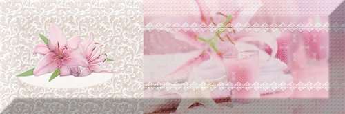 Декоративные элементы Estile Decor Ayame A, цвет розовый, поверхность матовая, прямоугольник, 150x450