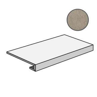 Ступени Floor Gres Industrial Sage Gradino Nat 739143, цвет серый, поверхность матовая, прямоугольник с капиносом, 330x1200