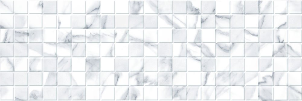 Мозаика Belleza Калаката Серая 00-00-5-17-30-06-1252, цвет серый, поверхность глянцевая, прямоугольник, 200x600