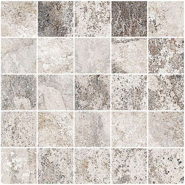 Мозаика Sant Agostino Metastone Mosaico Mud CSAMMSMU30, цвет белый серый, поверхность натуральная, квадрат, 300x300