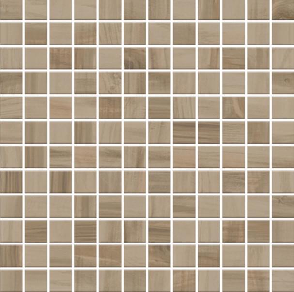 Мозаика Monocibec Charm Taupe Mos (2,5X2,5) 108385, цвет коричневый, поверхность натуральная, квадрат, 300x300