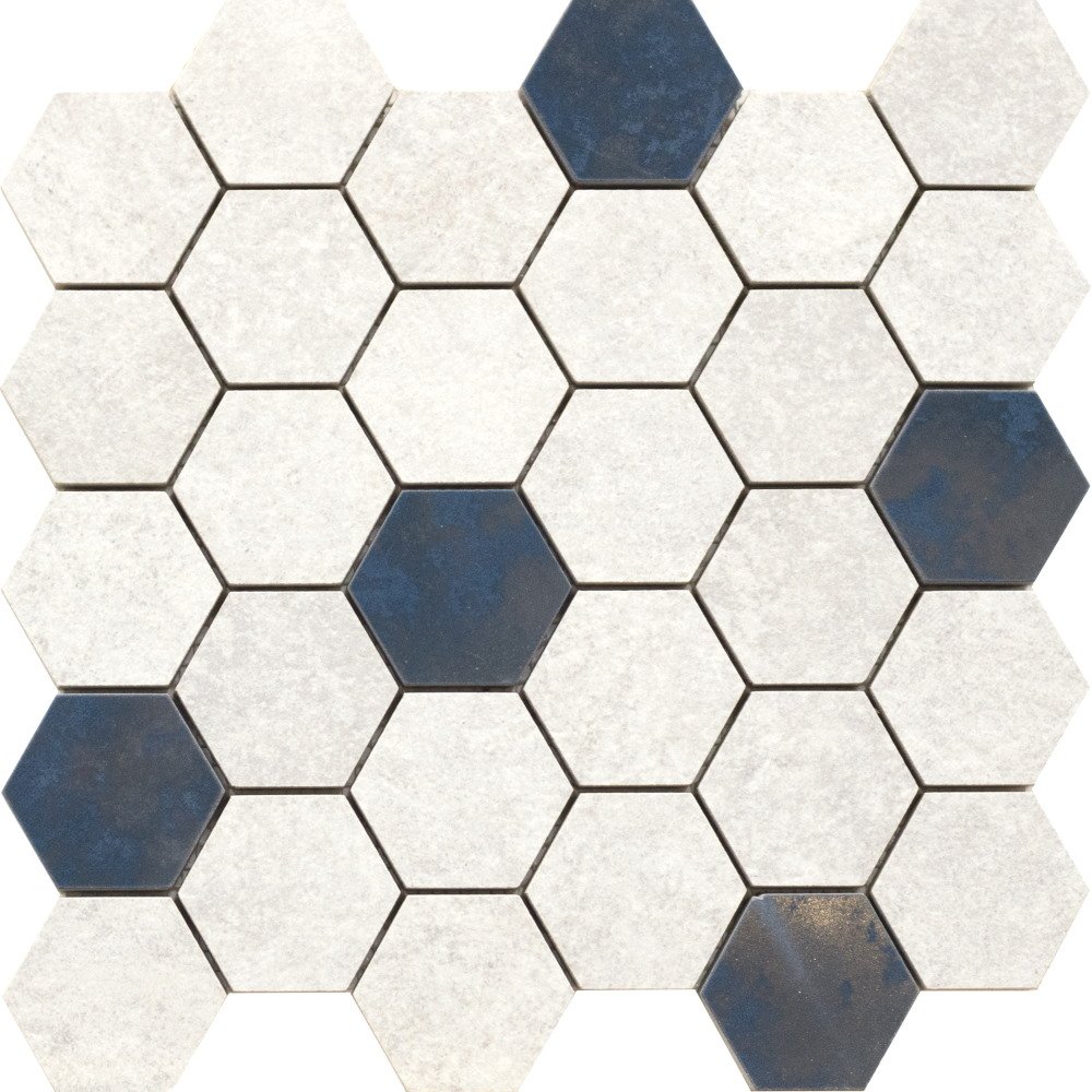 Мозаика Peronda D.Grunge White Hexa/AS/28,3X29,4/C 27959, цвет белый, поверхность матовая, шестиугольник, 283x294