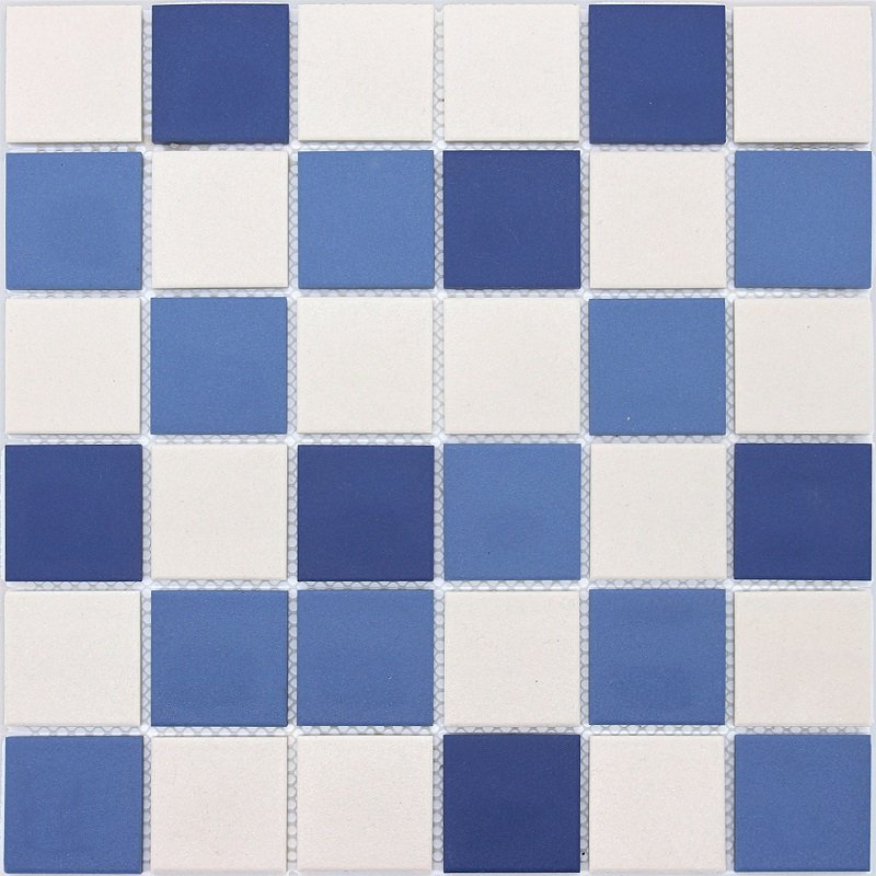 Мозаика Caramelle Mosaic L Universo Nettuno 48x48, цвет белый синий, поверхность матовая, квадрат, 306x306