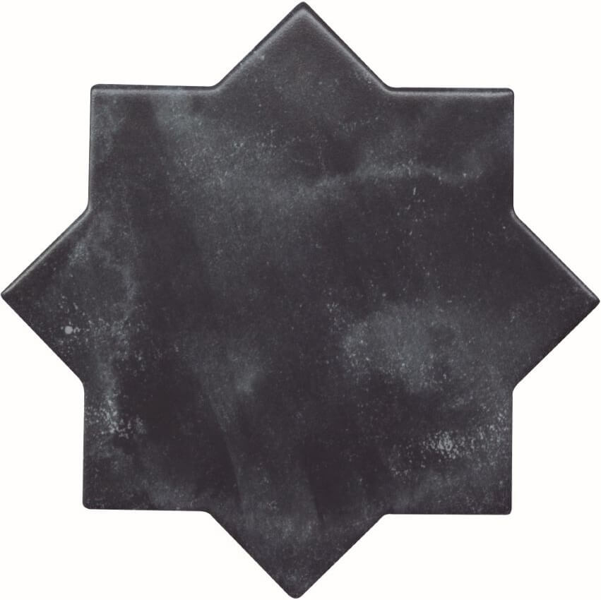 Керамогранит Cevica Becolors Star Navy, цвет чёрный, поверхность матовая, квадрат, 133x133