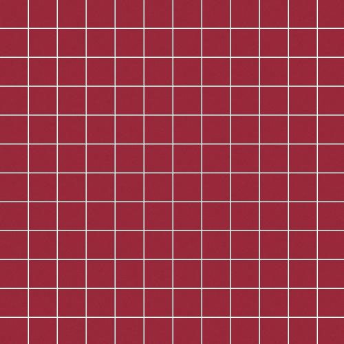 Мозаика Ce.Si Matt Rubino Su Rete 2,5x2,5, цвет бордовый, поверхность матовая, квадрат, 300x300