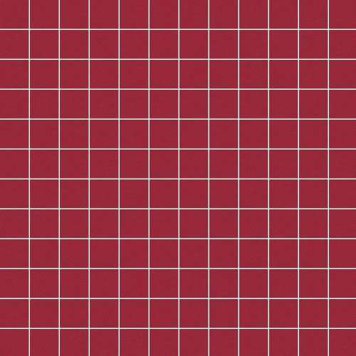 Мозаика Ce.Si Matt Rubino Su Rete 2,5x2,5, цвет бордовый, поверхность матовая, квадрат, 300x300