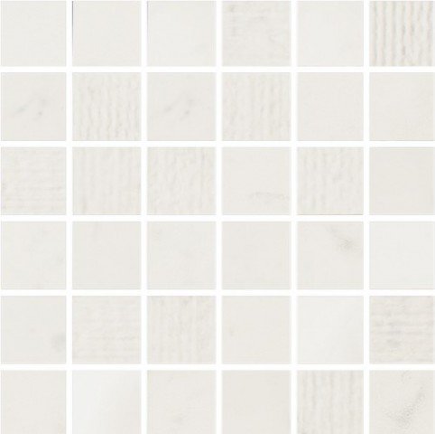 Мозаика Impronta Lux Experience Statuarietto Mos Mix MW013MM, цвет белый, поверхность матовая лаппатированная структурированная, квадрат, 300x300