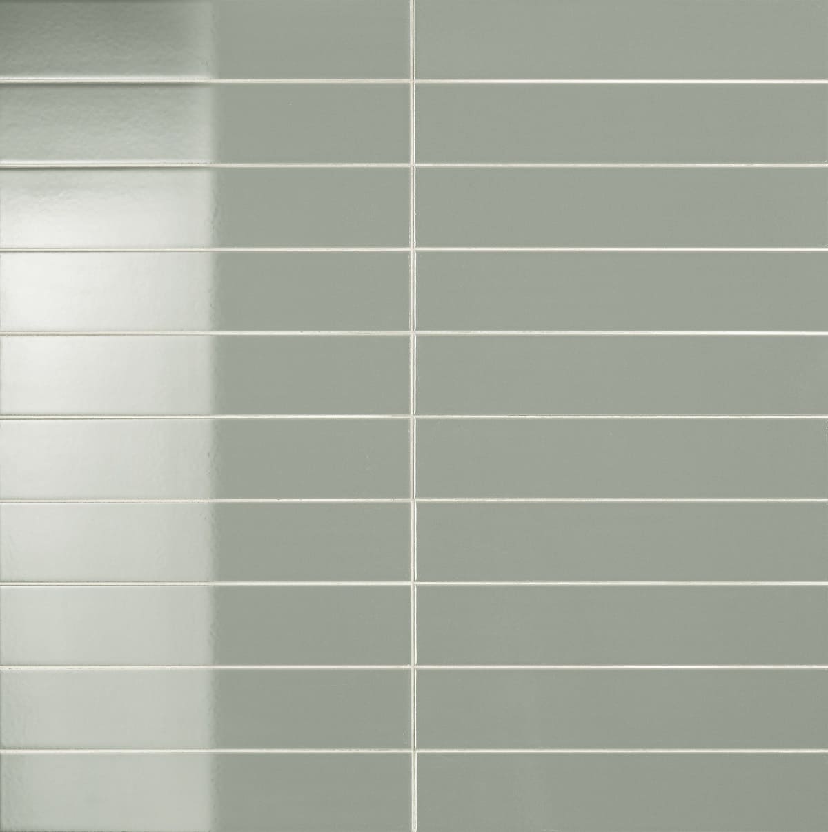 Керамическая плитка Sartoria Fattamano Sage SAARFA21G, цвет зелёный, поверхность глянцевая, прямоугольник, 75x380