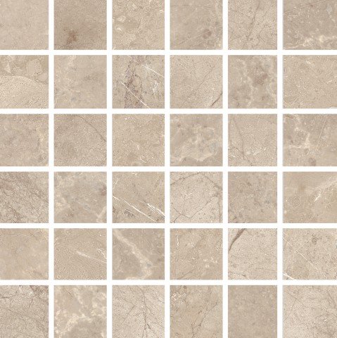 Мозаика Edimax Velvet Mosaico Almond 5x5 ret., цвет бежевый, поверхность матовая, квадрат, 300x300