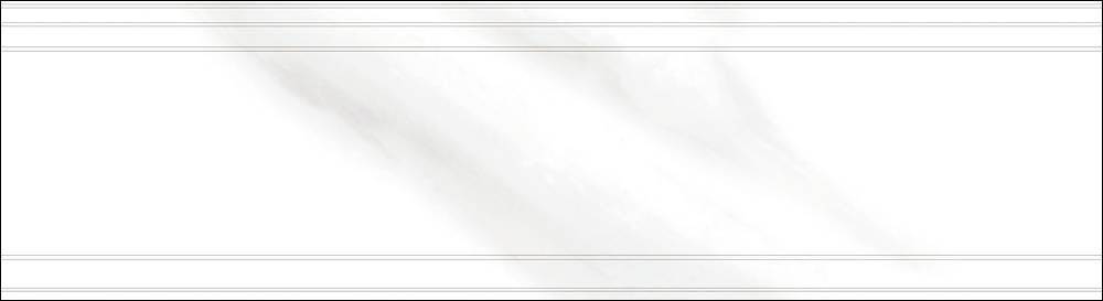 Бордюры Eurotile Calacatta White, цвет белый, поверхность глянцевая, прямоугольник, 90x325