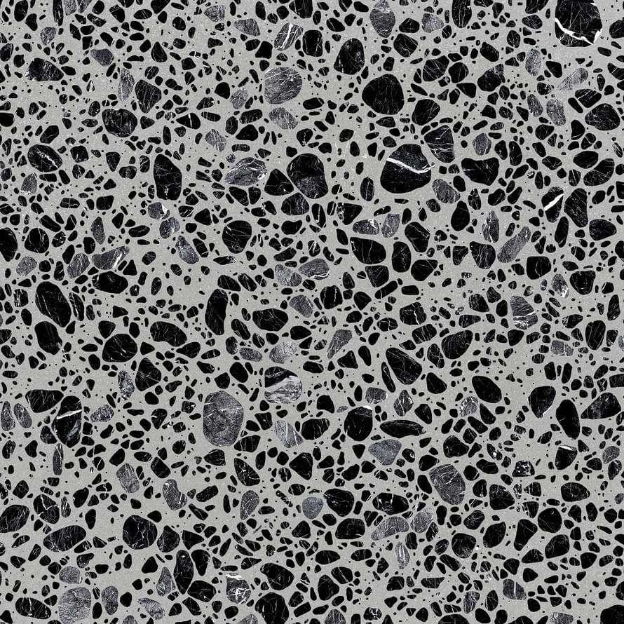 Керамогранит Ergon Medley Grey Pop EH9K, цвет чёрно-белый, поверхность матовая, квадрат, 600x600