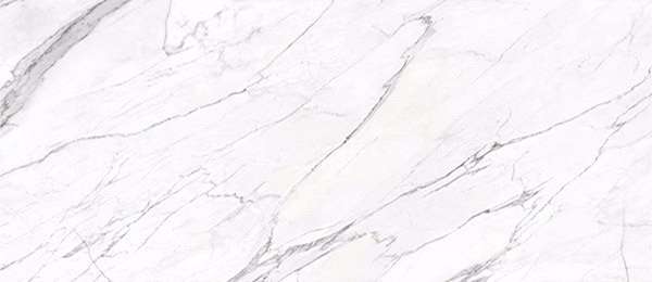 Широкоформатный керамогранит Supergres Purity Of Marble Statuario Silk STSK, цвет белый серый, поверхность полированная, квадрат, 1200x2780