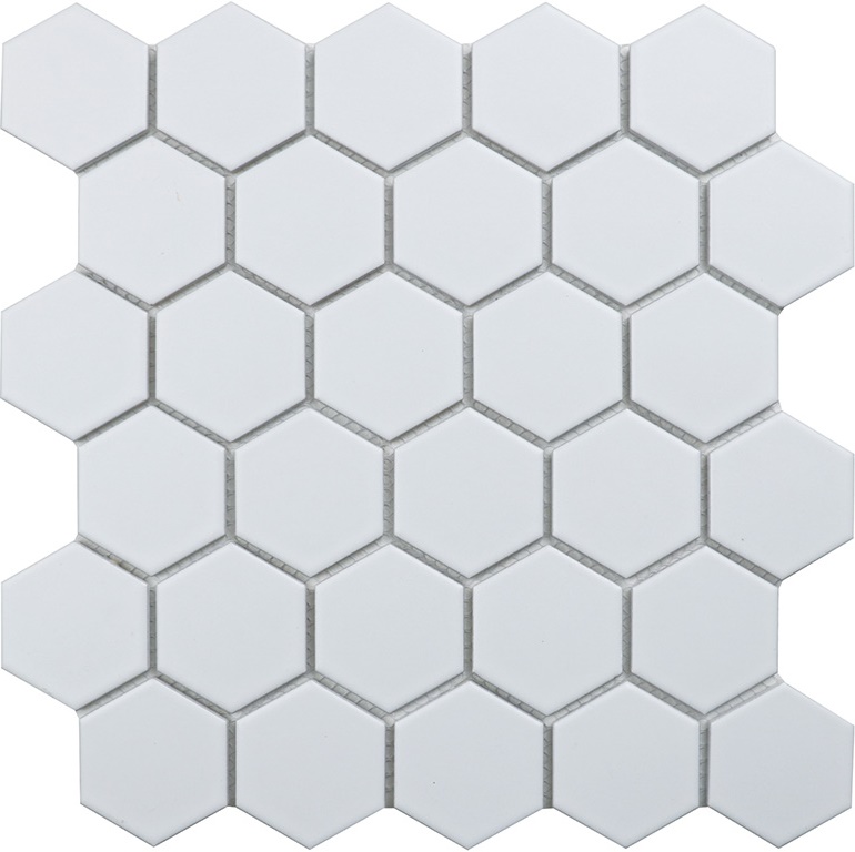 Мозаика Starmosaic Homework Hexagon Small White Matt, цвет белый, поверхность матовая, шестиугольник, 265x278