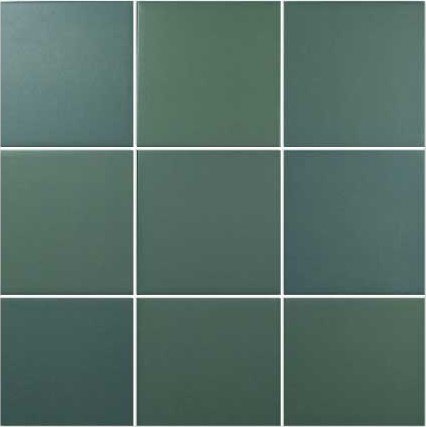 Керамогранит Wow Six Green 121480, цвет зелёный, поверхность матовая, квадрат, 117x117
