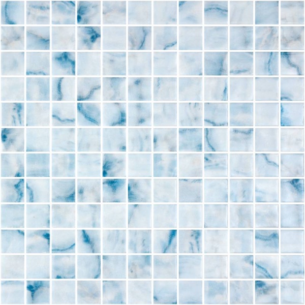 Мозаика Onix Mosaico Pietra Maureen, цвет голубой, поверхность матовая, квадрат, 311x311