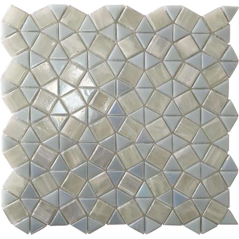 Мозаика Alma Mosaic Glamour ATR-01, цвет белый, поверхность глянцевая, квадрат, 274x274