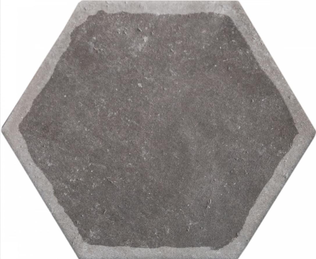 Керамогранит Monopole Dakota Decor Grafito, цвет серый, поверхность матовая, шестиугольник, 200x240