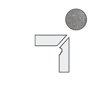 Спецэлементы Stroeher Aera 710 Crio Плинтус ступени правый 9118, цвет серый, поверхность матовая, прямоугольник, 157x294