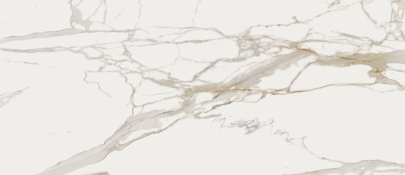 Широкоформатный керамогранит Arch Skin Stone Calacatta SIT.SHEV.CL.LC 2780X1200X6, цвет белый, поверхность полированная, прямоугольник, 1200x2780