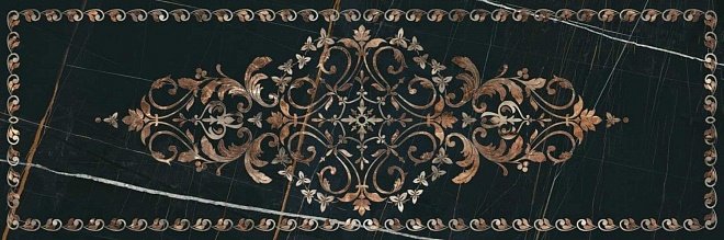 Декоративные элементы Kerama Marazzi Греппи Обрезной HGD\B441\14037R, цвет чёрный, поверхность глянцевая, прямоугольник, 400x1200
