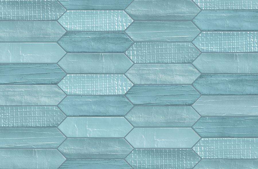 Керамогранит Mirage Glocal Tissue Nat Azul Плитка Gc, цвет голубой, поверхность матовая, прямоугольник, 75x280