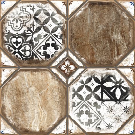 Декоративные элементы Керамин Брюгге 3Д тип 2, цвет коричневый, поверхность матовая, квадрат, 400x400