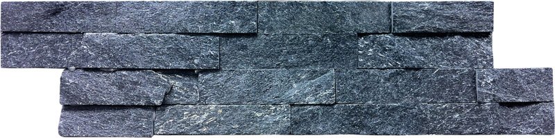 Декоративные элементы Azteca Titanium Brick Soft Negro, цвет чёрный, поверхность матовая, под кирпич, 100x400