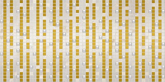 Декоративные элементы Laparet Avelana Melody Бежевый, цвет белый золотой, поверхность глянцевая, прямоугольник, 200x400
