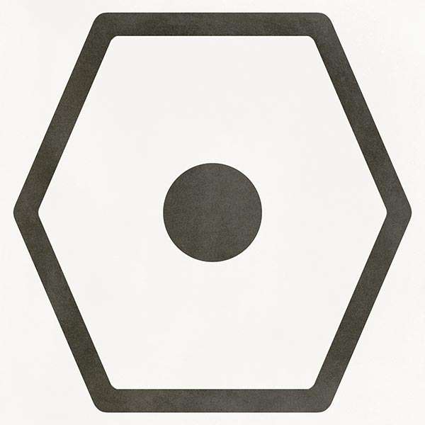 Декоративные элементы Vives Pop Tile Janis-R Nacar, цвет чёрно-белый, поверхность матовая, квадрат, 293x293