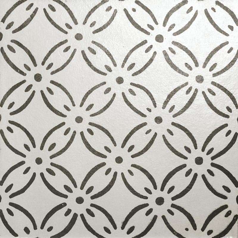 Декоративные элементы Ragno A_Mano Bianco Antico Decoro Tappeto 2 R6NW, цвет чёрно-белый, поверхность матовая, квадрат, 200x200
