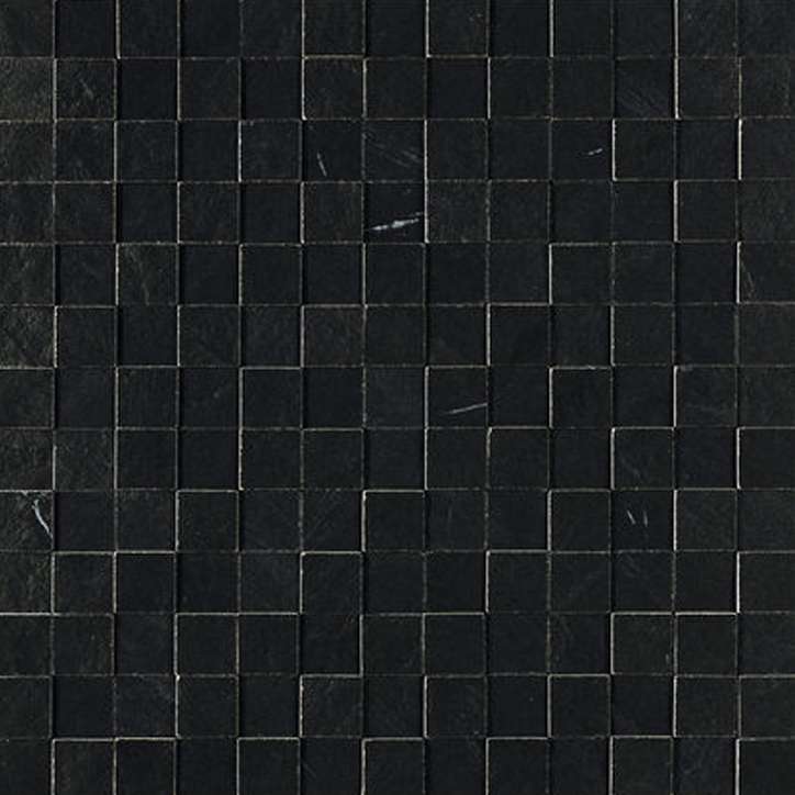 Мозаика Marazzi Italy Mystone Lavagna Mosaico Nero 3D M0AE, цвет чёрный, поверхность матовая 3d (объёмная), квадрат, 300x300