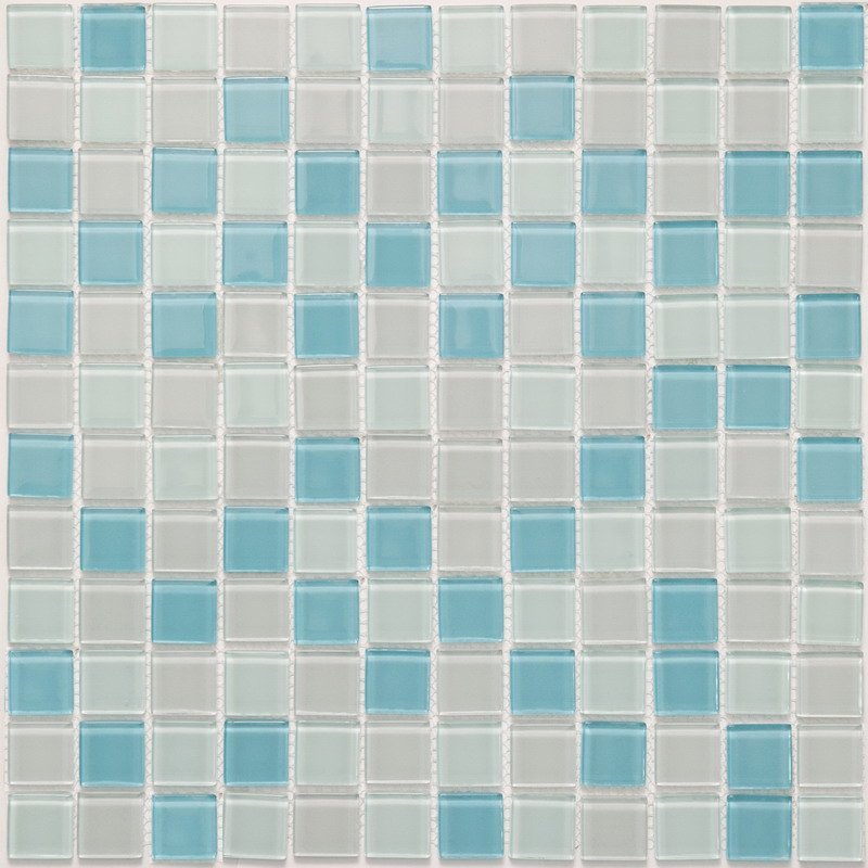 Мозаика NS Mosaic S-457, цвет голубой, поверхность глянцевая, квадрат, 300x300