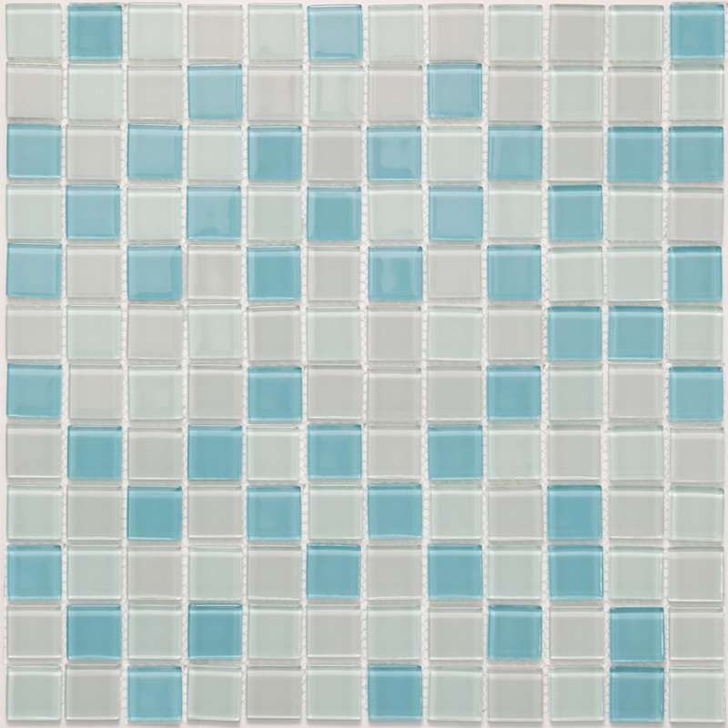 Мозаика NS Mosaic S-457, цвет голубой, поверхность глянцевая, квадрат, 300x300