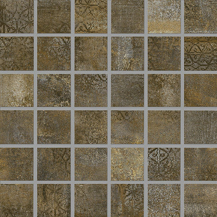 Мозаика Jasba Ronda Mosaik Rost-Mix 43200H, цвет коричневый, поверхность матовая, квадрат, 297x297