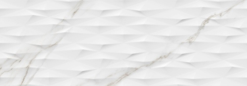 Декоративные элементы Fanal Carrara Prisma Matt, цвет белый, поверхность матовая 3d (объёмная), прямоугольник, 316x900
