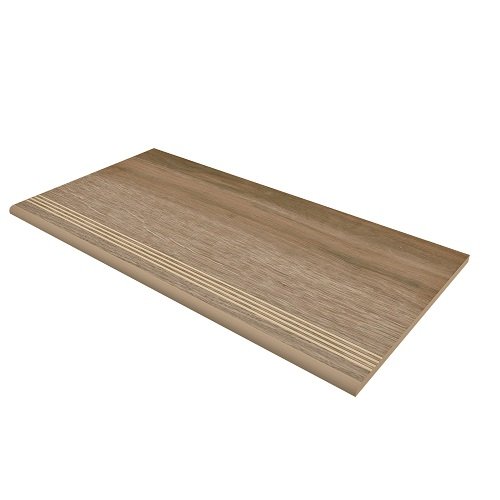 Ступени Estima Modern Wood Beige MWc03 Неполированный 30,6x60,9x8 38817, цвет коричневый, поверхность матовая, прямоугольник, 306x609