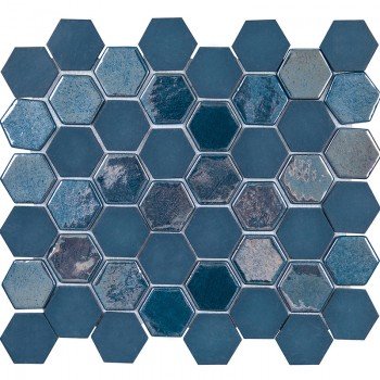 Мозаика Togama Sixties Blue 6, цвет синий, поверхность глянцевая, прямоугольник, 298x330