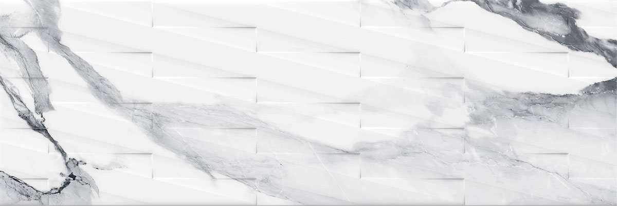 Керамическая плитка Geotiles Valeria Rlv Plata, цвет белый серый, поверхность глянцевая, прямоугольник, 333x1000