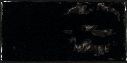 Керамическая плитка Equipe Cottage Black 21946, цвет чёрный тёмный, поверхность глянцевая, кабанчик, 75x150