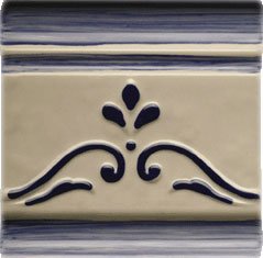 Декоративные элементы Vives Aranda Duque Marino, цвет синий, поверхность глянцевая, квадрат, 130x130