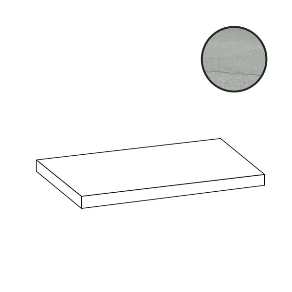 Ступени Flaviker Double Angolare Top Sx Linear Mint Nat PF60014907, цвет серый, поверхность натуральная, прямоугольник, 320x1200